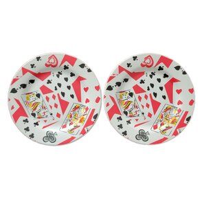 Playing Card Theme Ceramic Salad Desert Plates